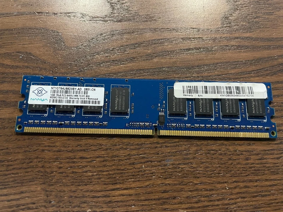 Nanya M208C150CD.X2 – 1 GB DDR2-800 / PC2-6400U / CL6 / 1.8 V – Usato e Testato - Immagine 1 di 1