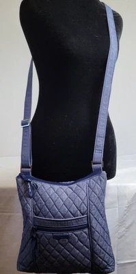 Vera Bradley Hipster Crossbody Shoulder Bag Moonlight Navy Blue Denim Quilted - Image 1 of 4