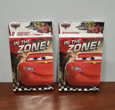 Disney Pixar CARS Dos Paquetes de 8 Invitaciones ¡POSTALES DE AGRADECIMIENTO EN LA ZONA! Foto 1 de 3