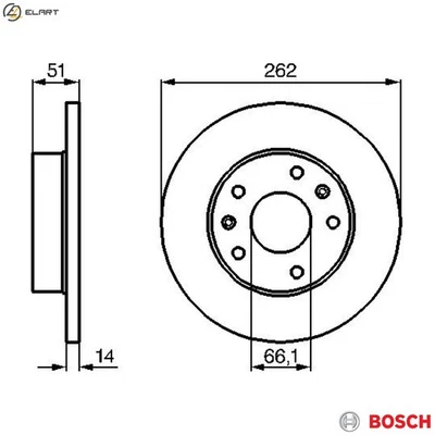 2x BRAKE DISC 0 986 478 991 FOR LAND ROVER FREELANDER/Soft/Top/SUV 1.8L 4cyl - Image 1 of 4