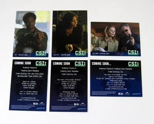 2004 Strictly Ink CSI Crime Scene Investigation Series 2 Promo Card Set (3) - Picture 1 of 10