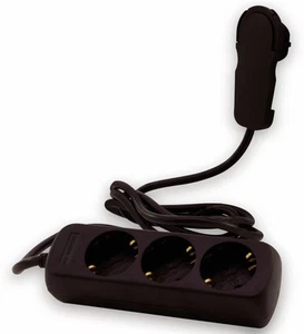 REV Steckdosenleiste Smart, 3-fach, mit Flachstecker, 2 m, schwarz - Bild 1 von 1