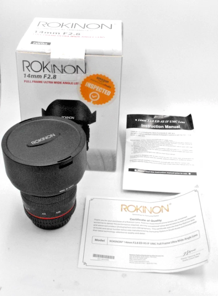 Rokinon 14mm f2.8 ED AS IF UMC ultra-wide lens for Pentax - Image 1 of 4