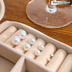 Pendientes de perlas blancas genuinas de agua dulce para damas mujeres joyas regalo Reino Unido NUEVO - Imagen 1 de 5