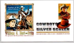 #4448 WILLIAM S. HART COWBOYS OF THE SILVER SCREEN, DIGITAL COLOR CANCEL FDC - Picture 1 of 1
