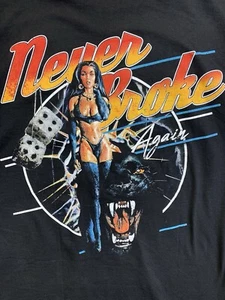 Never Broke Again Mens T-shirt Black Size XL Graphics On Back Baton Rouge - Picture 1 of 8