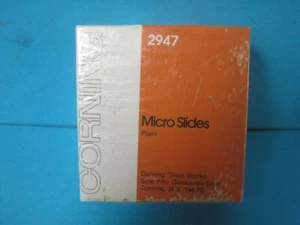 NEW BOX CLAY CORNING GLASS WORKS MICRO SLIDES SIZE 38X75MM NO 2947 PLAIN - Picture 1 of 5