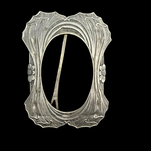 Fits 5x7 vintage photo picture frame holder stand flower brass metal - Picture 1 of 8