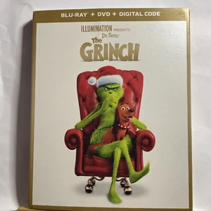Dr. Seuss' The Grinch (Blu-ray, DVD & Digital, 2018) w/ Slipcase - Picture 1 of 4