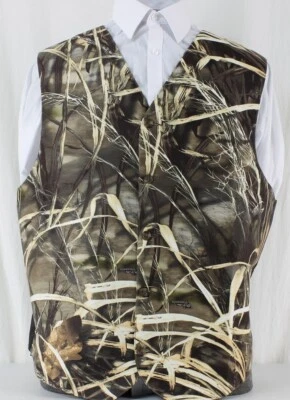 New Realtree Max 4 Camo Wedding Formal Full Back adjuster Vest max-4 Adult kids - Image 1 of 3