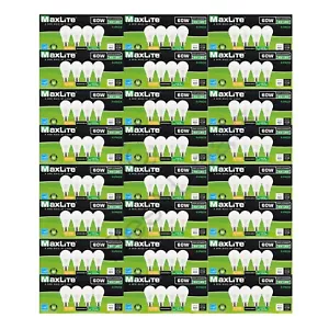 96 Pack Maxlite 60W Equivalent LED Light Bulb Soft White 2700K A19 E26 Dimmable - Picture 1 of 6