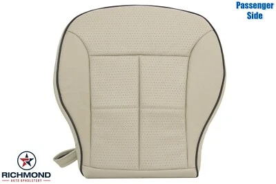 Lincoln MKX 2007-2010 - Cubierta de asiento de cuero inferior del lado del pasajero tostado con tuberías Foto 1 de 4