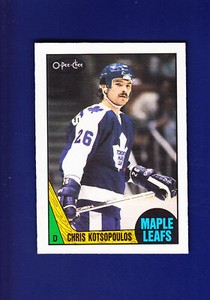 Chris Kotsopoulos 1987-88 O-PEE-CHEE OPC Hockey #244 (MINT) Toronto Maple Leafs