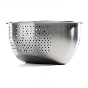 Rice Washer Strainer Bowl Stainless Steel Quinoa Washing Bowl With Side Drainers - Picture 1 of 6