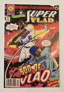 Son Of Vlad Pop Fly Pop Shop Print Dual Signed Vladimir Guerrero Jr 262/694 - Picture 1 of 5