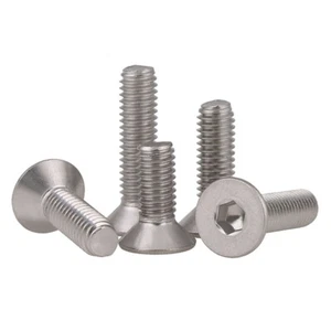 M2-M12 Countersunk Head Socket Screws A2 Stainless Steel Allen Hex Machine Bolts - Picture 1 of 7