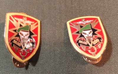 2 QTY PERMA SHINE UNIFORM INSIGNIA EMBLEM MAC V SOG SPECIAL FORCES CREST VIETNAM - Image 1 of 4