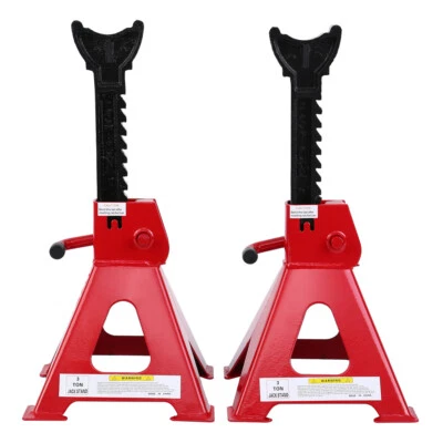2Pcs 3 Ton Heavy Duty Axle Stands Floor Jack Lifting Capacity Stand Car Caravan - Image 1 of 4