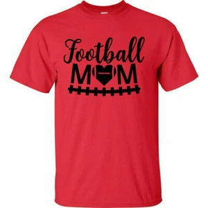 Football Mom Black Logo T Shirt Draft Football Season Tailgating Beer Game Day - Picture 1 of 11