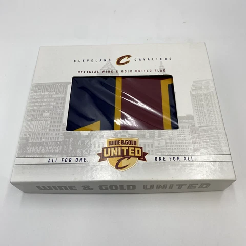 Cleveland Cavaliers Official Wine And Gold United Flag New Sealed In Bag Cover