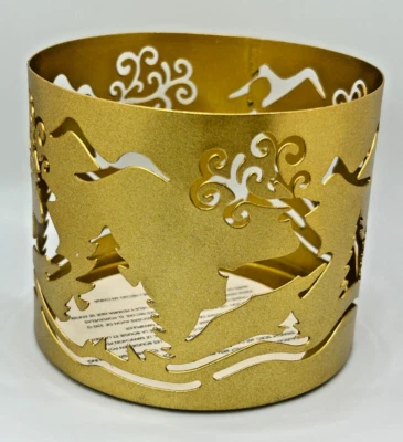 Manga de vela de vacaciones de Navidad de ciervo festivo Avon se adapta a 3 velas de mecha y tarro A3 Foto 1 de 4