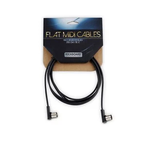 Cable RockBoard Flat Patch Midi, 200 cm / 78,74" (6,56'), negro, ángulo recto - Imagen 1 de 3