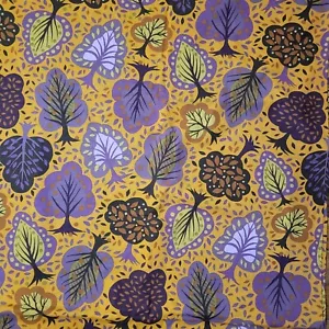 Maren Scott per King Road Tessuto Marrone Ruggine "Foglie che Cadono" Cotone Autunno 3 Yds - Foto 1 di 3