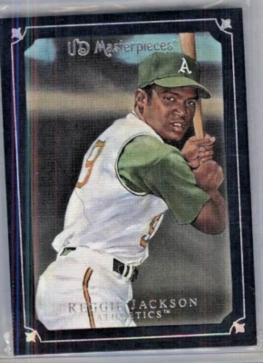 2007 UD Masterpieces Deep Blue Linen Reggie Jackson #89 72/75 OAKLAND A's - Image 1 of 2