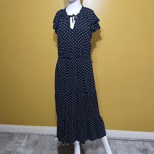 Old Navy Flutter Sleeve Prairie Maxi Dress L - Picture 1 of 5