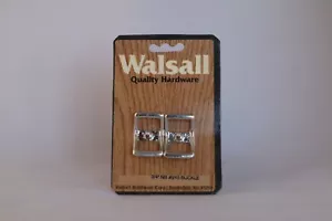 Walsall Horse Saddle Tack Hardware 3/4" Nickle Conway Buckles PKG of 2 NOS - Picture 1 of 1