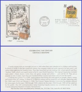 USA3 #3182d U/A ARTMASTER FDC 1900 Crayola Buntstifte - Bild 1 von 1