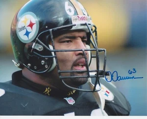 Dermonti Dawson FIRMADO 8x10 Pittsburgh Steelers C Salón de la Fama con PRUEBA - Imagen 1 de 2