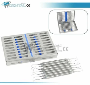 Dental Periodontal Gracey Curettes Set Hygiene Hollow Handle Probe With Tray CE - Picture 1 of 6