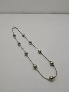"COLLAR BOLA DE ESTACIÓN DE PLATA ESTERLINA LÍQUIDA 925 ESTADO 16""" - Imagen 1 de 4