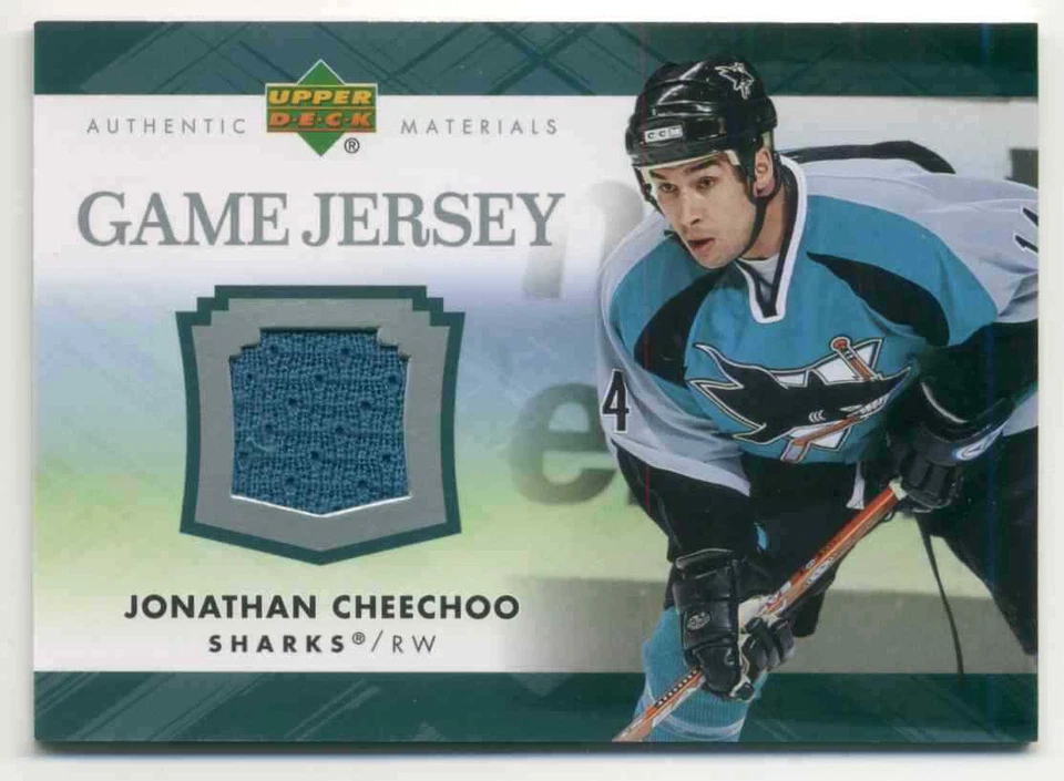 2007-08 Upper Deck Game Jersey Jonathan Cheechoo Jersey 1 Color #J-CJ - Image 1 of 2