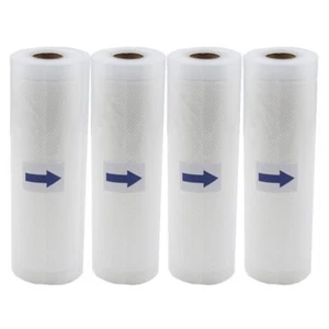 4 Rollen 11 Zoll x 50 Fuß Vakuumversiegelung Beutel Rolle Frische Lebensmittel Aufbewahrung BPA-frei 4 Mil - Bild 1 von 8