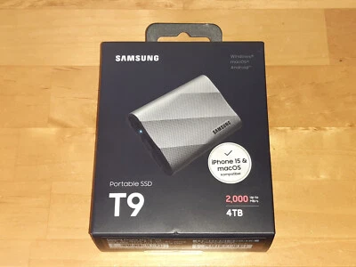 Samsung Portable SSD T9 4TB, MU - PK4T0G, PG4T0B - Bild 1 von 4