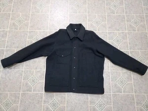 Filson Mackinaw Wool Work "IKE" Snap Jacket Charcoal Gray Style 82 Jacket L/XL - Picture 1 of 10