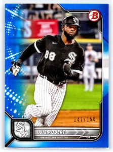 2022 Bowman Luis Robert #19 BLUE PAPER PARALLEL /150 CHICAGO WHITE SOX - Picture 1 of 2