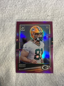 2020 Panini Donruss Optic Josiah Deguara Pink Prizm #142 Pink Holo Rookie RC