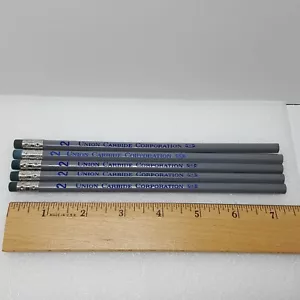 Lote de 5 lápices de madera UNION CARBIDE CORPORATION con tema de seguridad #2 HB de colección con logotipo - Imagen 1 de 10