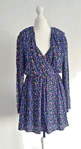 Women's, Zara, Dress, UK 6/8, EU XS, Mini, Short, Wrap Front, 60's Style, Floral - Picture 1 of 10