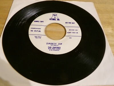 The Empires 45 - Zippety Zip - Amp3  AMP 132 repro  White promo labels Foto 1 de 2