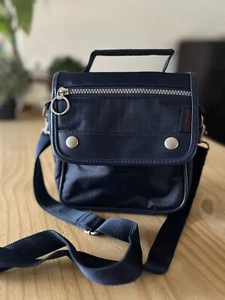 Authentic collection vinyl travel Blue crossbody - Picture 1 of 9