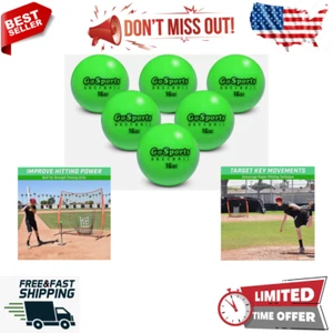 Weighted Training Ball Set Hitting/Pitching Baseball Heavy Duty 6 Pack Green New - Picture 1 of 7