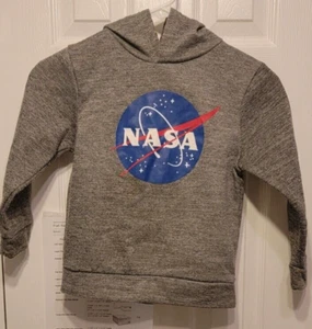Kids Hooded Nasa Sweatshirt Gray Size 5/6 - Picture 1 of 5