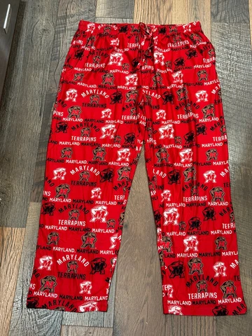 Maryland Terrapins NCAA Men's Allover Print Knit Lounge Sleep Pants Size 2XL Cover
