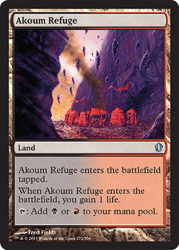 Akoum Refuge ~ Lightly Played Commander 2013 MTG Magic UltimateMTG Land Card - Image 1 of 1