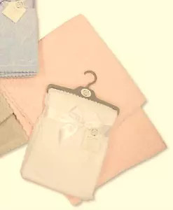 Baby Wickeldecke von Snuggle Baby super weich und warm in rosa Waffel 75 x 100 cm - Bild 1 von 1