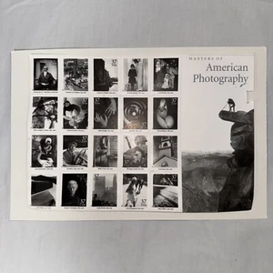 #3649 Masters of American Photography kompletter postfrischer Bogen mit 20 Marken MNH OG - Bild 1 von 4